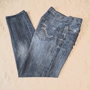 Rock & Republic Men’s 34x32 Straight Henlee Dark Wash Jeans